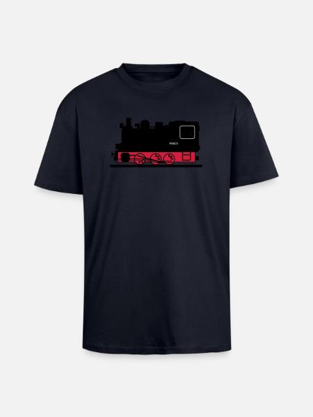Dampflok - Oversized Heavyweight Unisex T-Shirt - French Navy