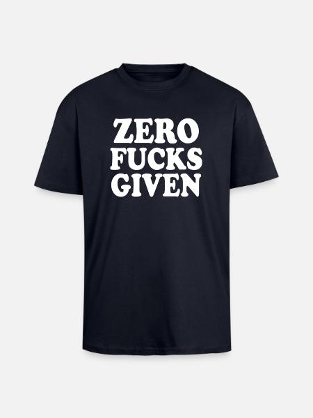 Zero fucks given - Unisex Oversized Heavyweight T-shirt - french navy