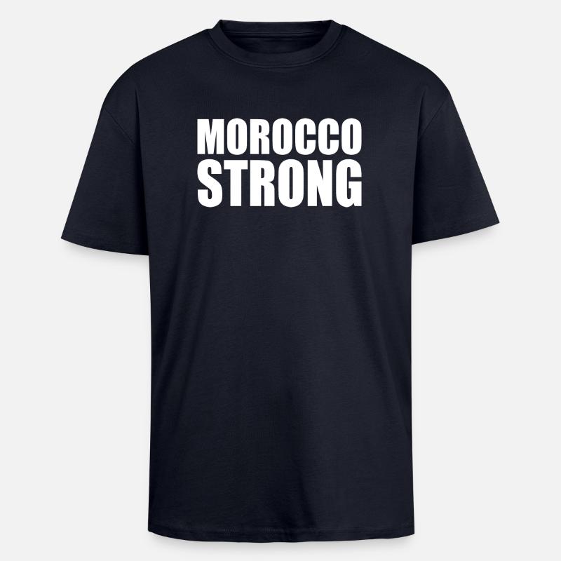 Morocco strong - Oversized Heavyweight Unisex T-Shirt - French Navy