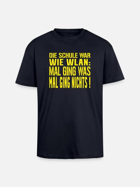 Abi Spruch WLAN - Oversized Heavyweight Unisex T-Shirt - French Navy