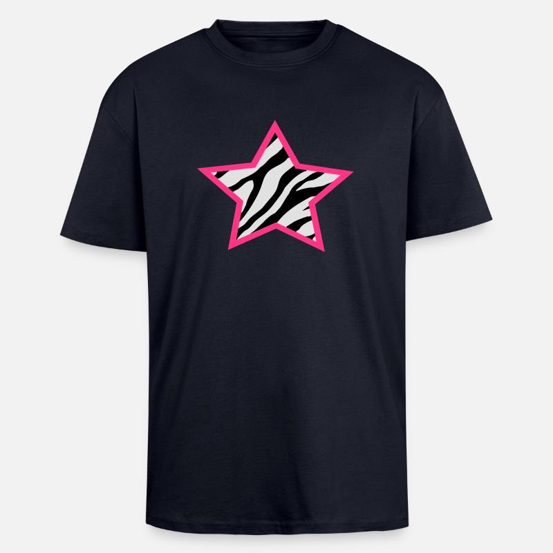 zebrastern - Oversized Heavyweight Unisex T-Shirt - French Navy