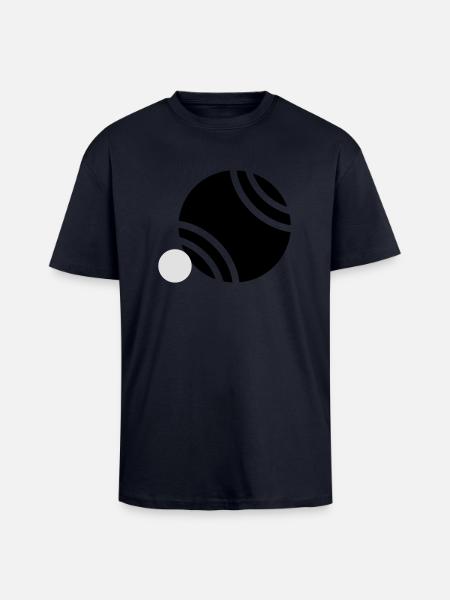 Pétanque - T-shirt unisexe oversize épais - bleu marine
