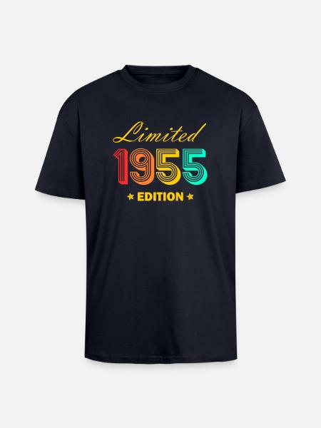 1955 Vintage 70 Compleanno Regalo Nato 1955 - T-shirt unisex oversize pesante - blu navy