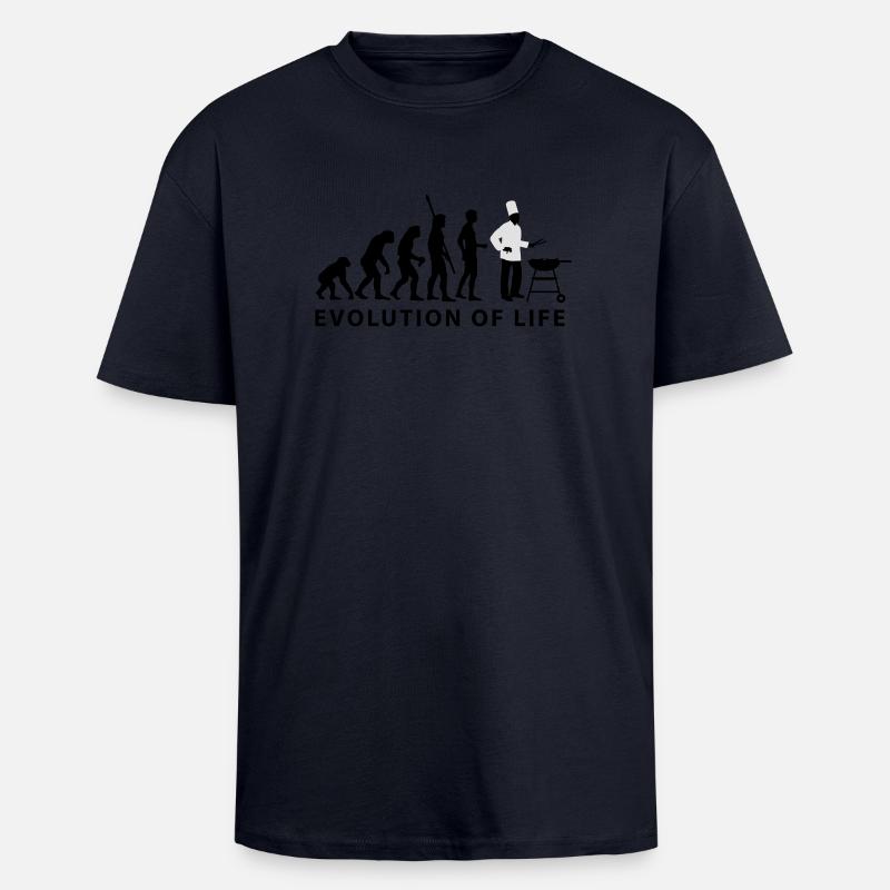 evolution_grill_e_2c - Oversized Heavyweight Unisex T-Shirt - French Navy