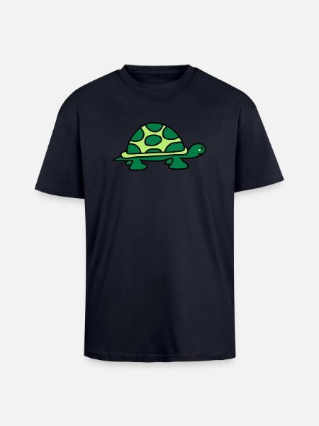 turtle - T-shirt unisexe oversize épais - bleu marine