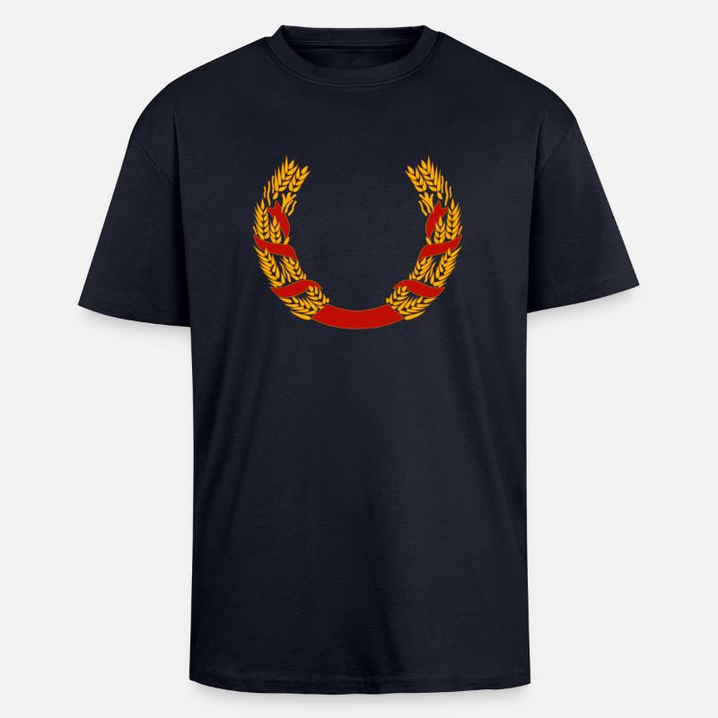 Weizen Kranz - Oversized Heavyweight Unisex T-Shirt - French Navy
