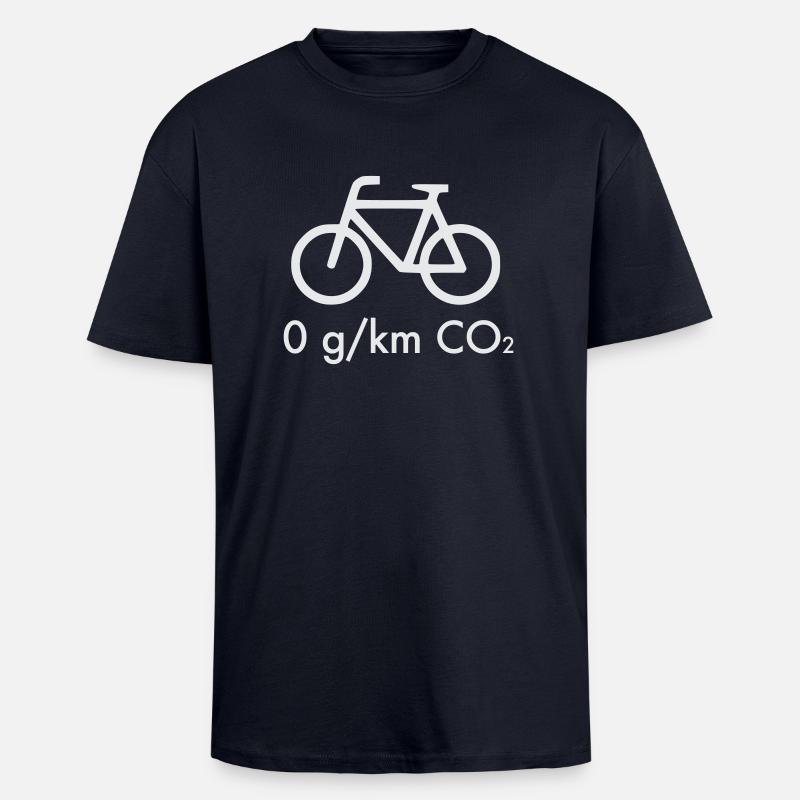 Fahrrad CO2 - Oversized Heavyweight Unisex T-Shirt - French Navy