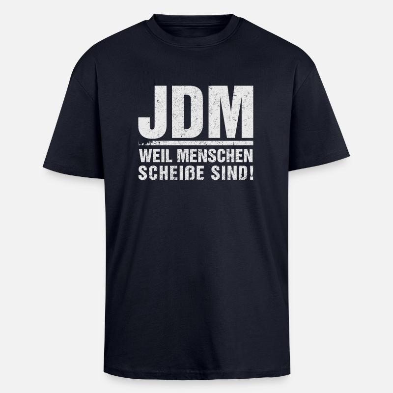 JDM Menschen scheiße - Oversized Heavyweight Unisex T-Shirt - French Navy