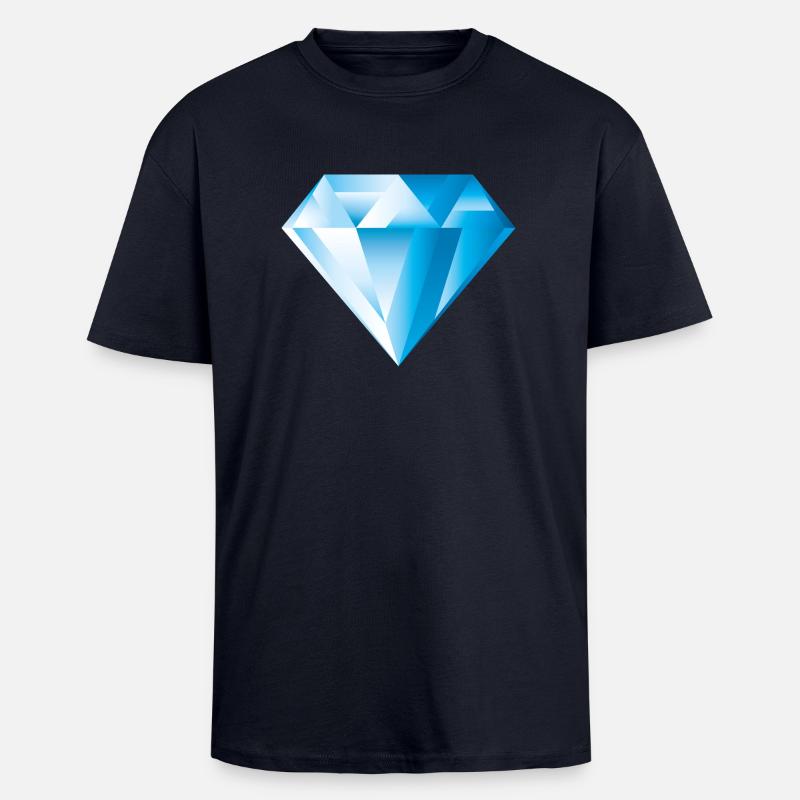 Smiley Diamant - Oversized Heavyweight Unisex T-Shirt - French Navy