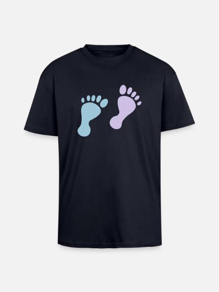 baby feet - Unisex Oversized Heavyweight T-shirt - french navy