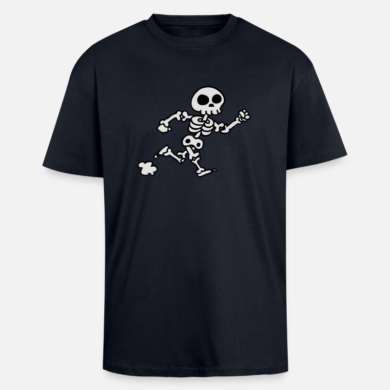skelett - Oversized Heavyweight Unisex T-Shirt - French Navy