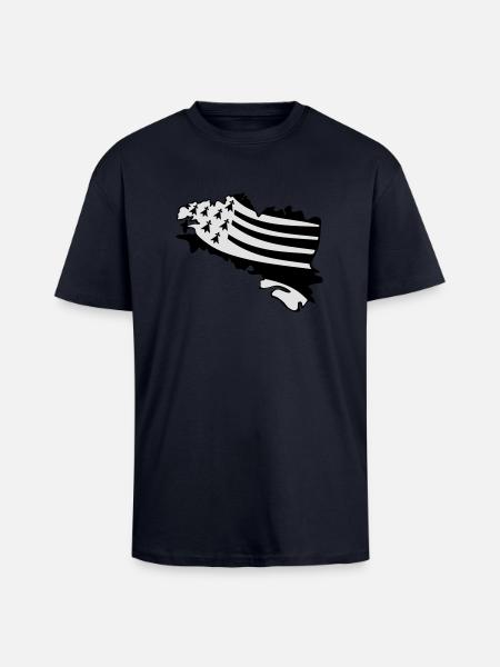 Breizh - Brittany - Unisex Oversized Heavyweight T-shirt - french navy
