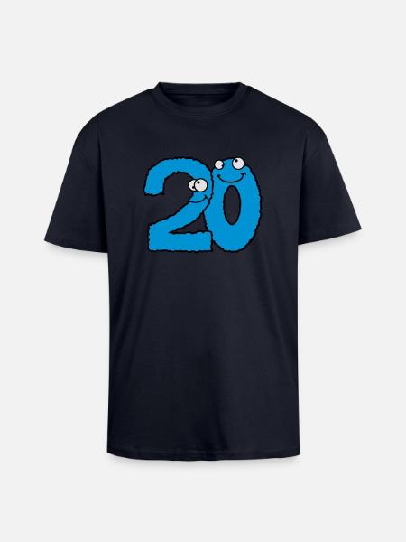 Funny 20 twenty comic monsters - Unisex Oversized Heavyweight T-shirt - french navy