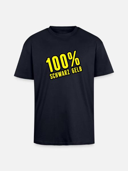 100_schwarz_gelb__f2 - Unisex Oversized Heavyweight T-shirt - french navy