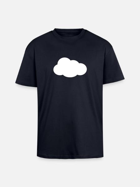 Wolke - Oversized Heavyweight Unisex T-Shirt - French Navy