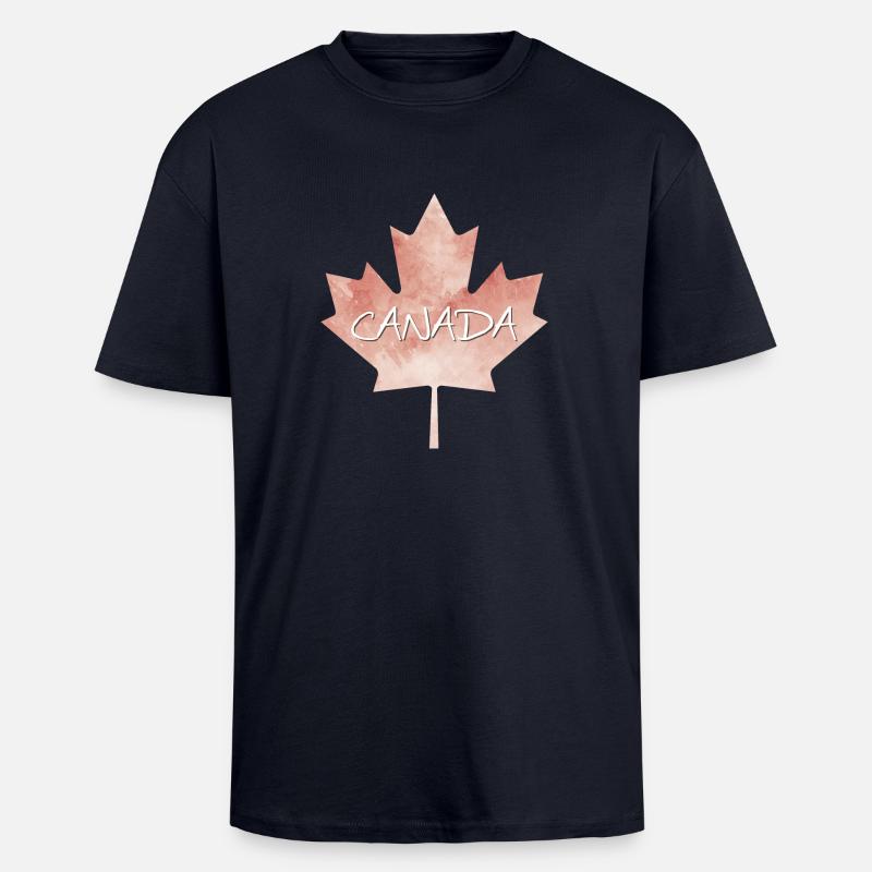 Maple Leaf Canada - Canada - Unisex Oversized Heavyweight T-shirt - french navy