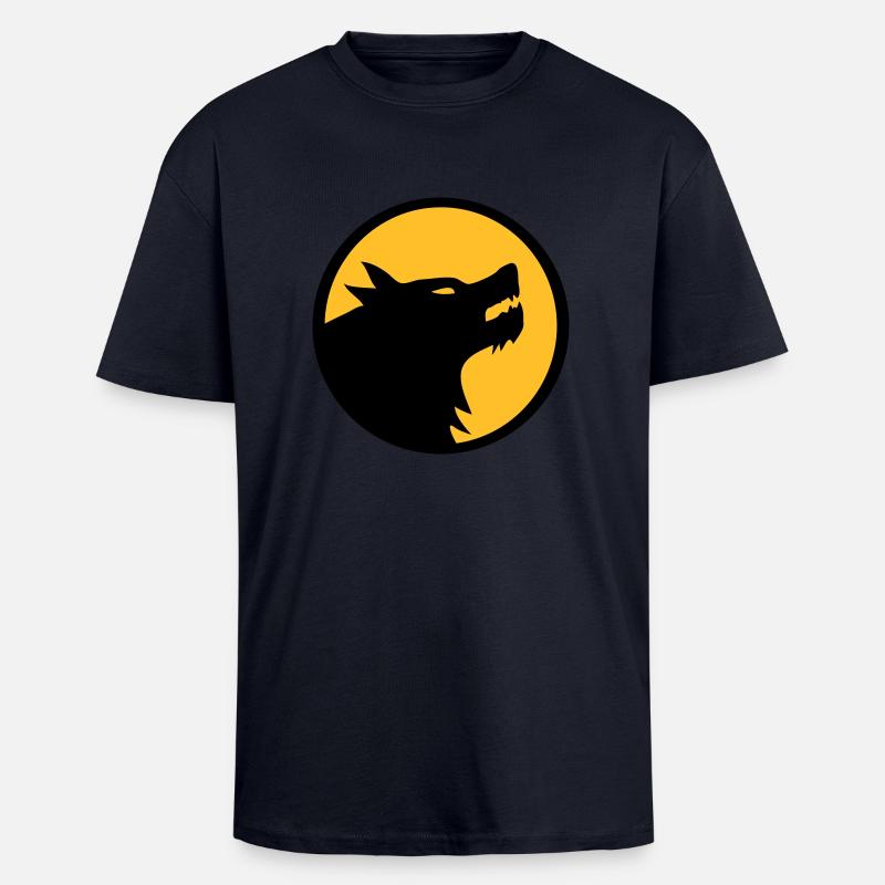 wolf_11a2c - Unisex Oversized Heavyweight T-shirt - french navy