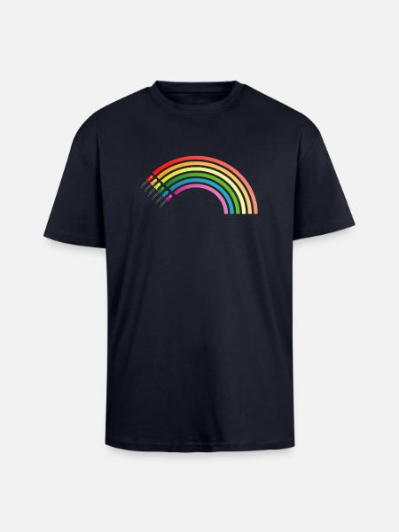Regenbogen LED - Oversized Heavyweight Unisex T-Shirt - French Navy