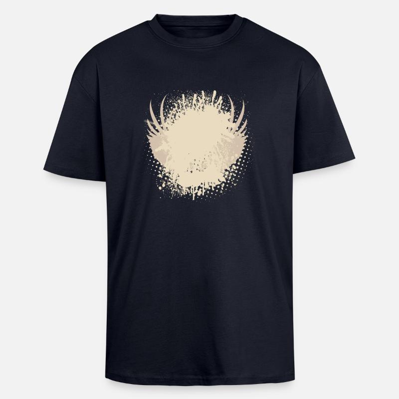Vector background de - Oversized Heavyweight Unisex T-Shirt - French Navy
