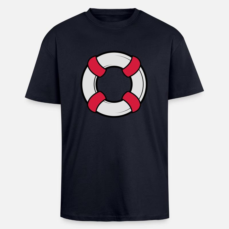 Rettungsring - Oversized Heavyweight Unisex T-Shirt - French Navy