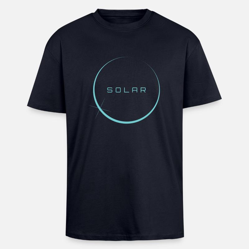 Solar - Oversized Heavyweight Unisex T-Shirt - French Navy