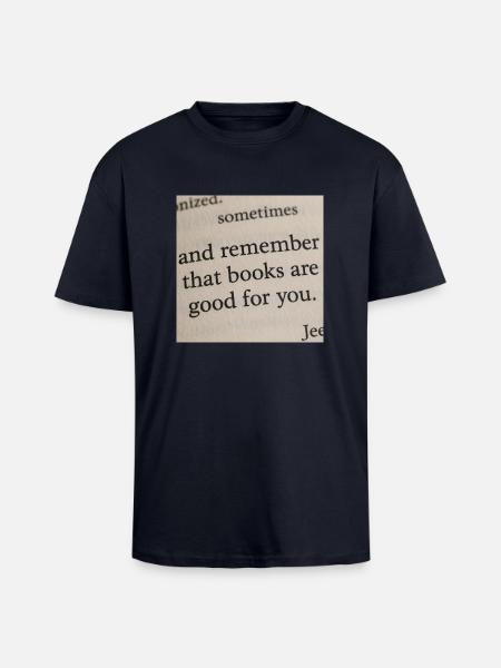 Buchseite - Bücher tun dir gut - Oversized Heavyweight Unisex T-Shirt - French Navy
