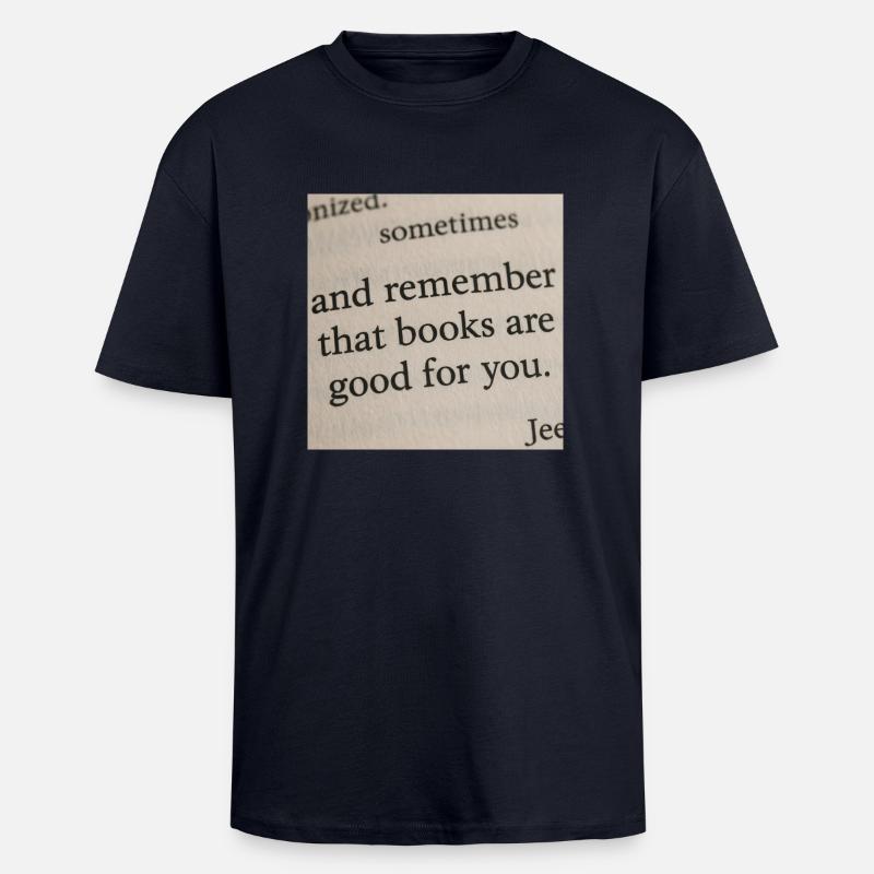 Buchseite - Bücher tun dir gut - Oversized Heavyweight Unisex T-Shirt - French Navy