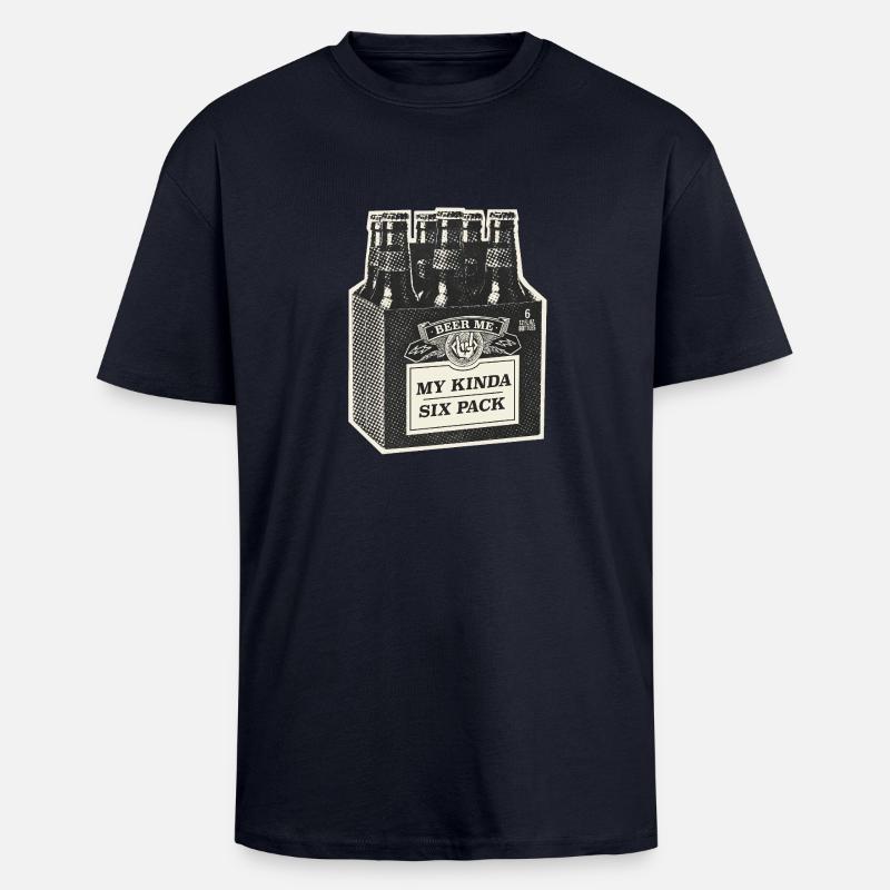 My Kinda Six Pack - Unisex Oversized Heavyweight T-shirt - french navy