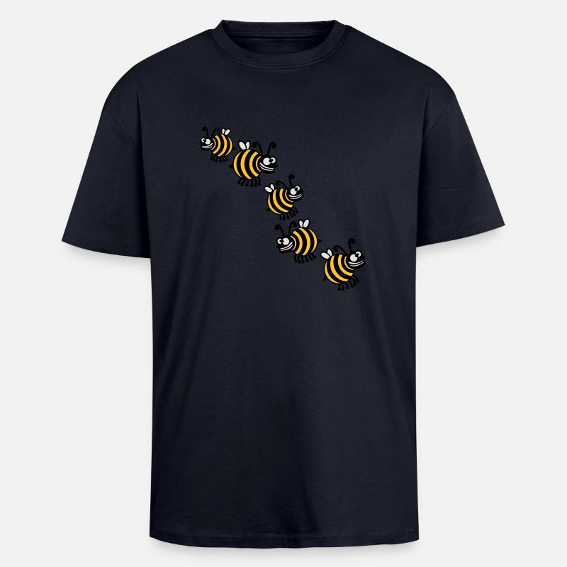 Thick crazy bees - Unisex Oversized Heavyweight T-shirt - french navy