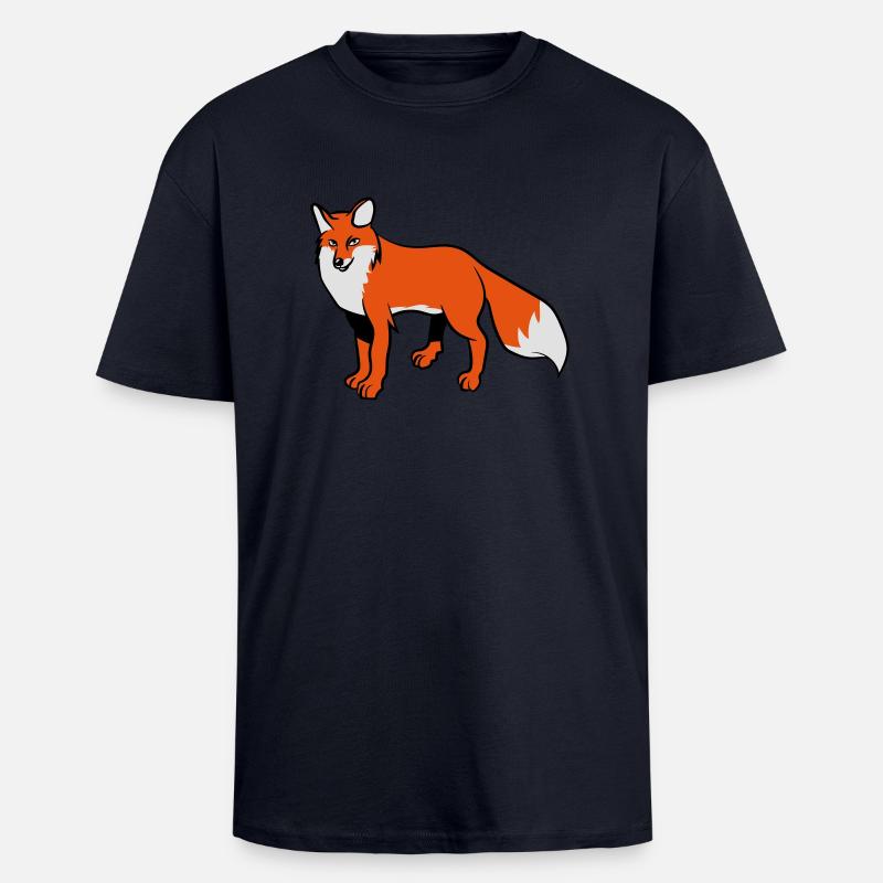 Fuchs - Oversized Heavyweight Unisex T-Shirt - French Navy