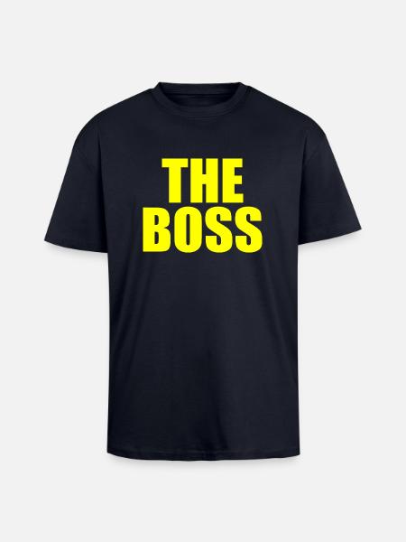 The boss - T-shirt unisexe oversize épais - bleu marine