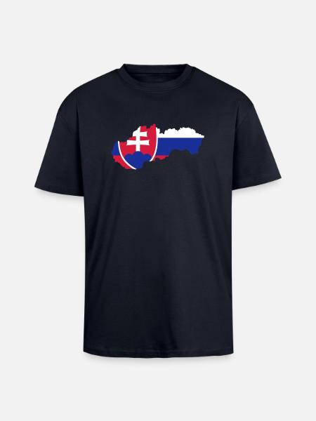 Slowakei - Oversized Heavyweight Unisex T-Shirt - French Navy