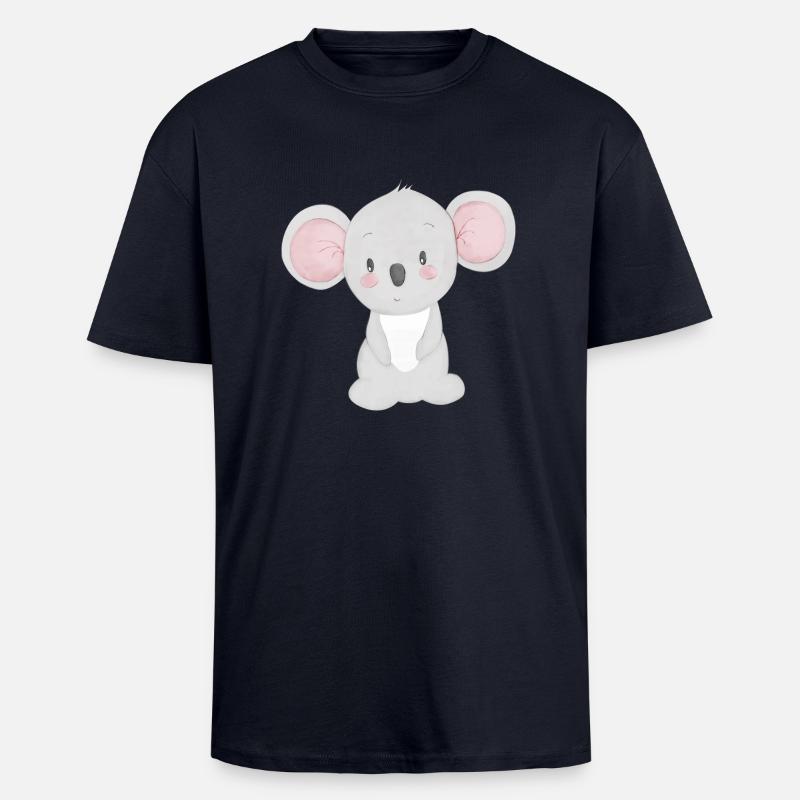 Koala - Oversized Heavyweight Unisex T-Shirt - French Navy
