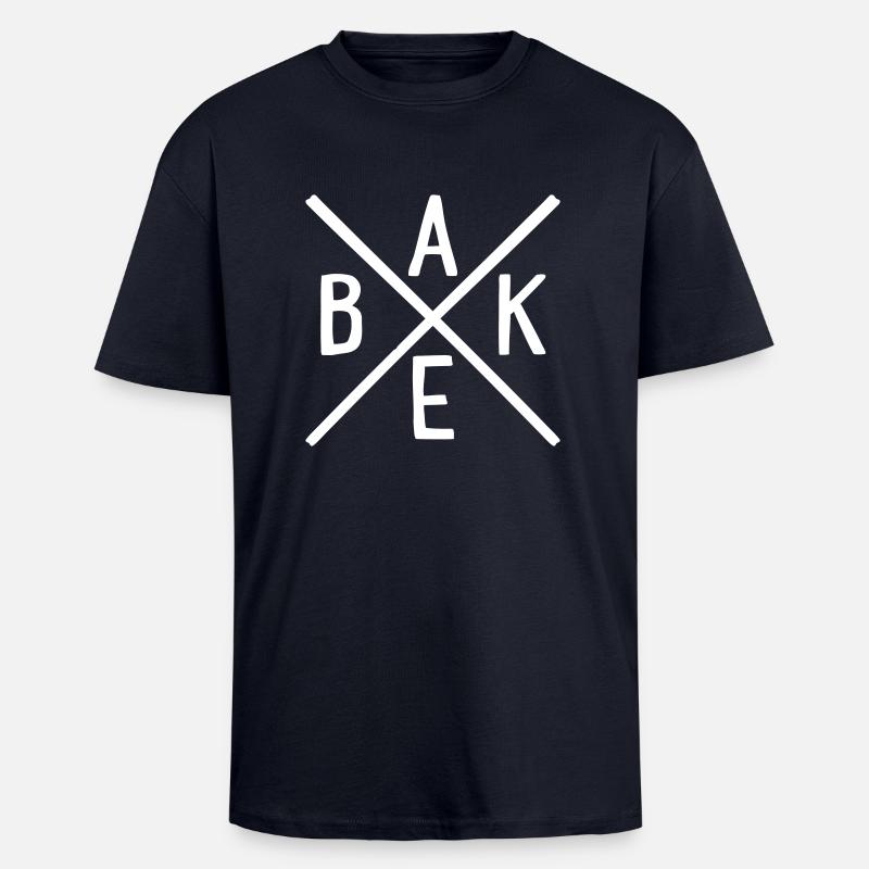 bake - Oversized Heavyweight Unisex T-Shirt - French Navy