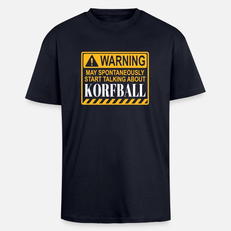 Warnig Korfball - Oversized Heavyweight Unisex T-Shirt - French Navy