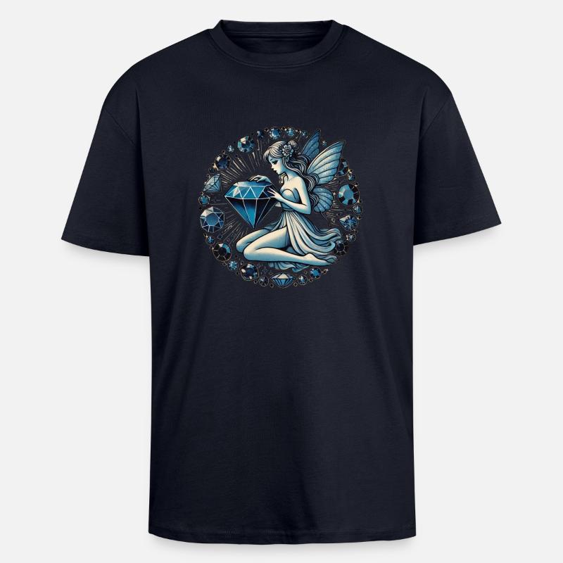 Saphir-Fee - Oversized Heavyweight Unisex T-Shirt - French Navy