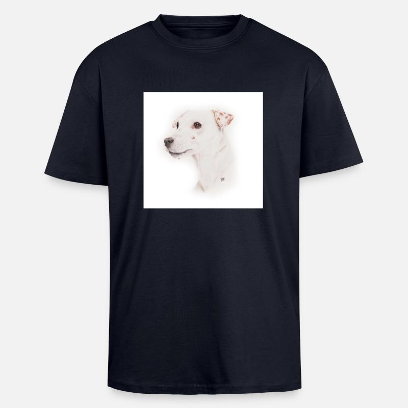 Jack Russell, Trillerpfeife - Oversized Heavyweight Unisex T-Shirt - French Navy