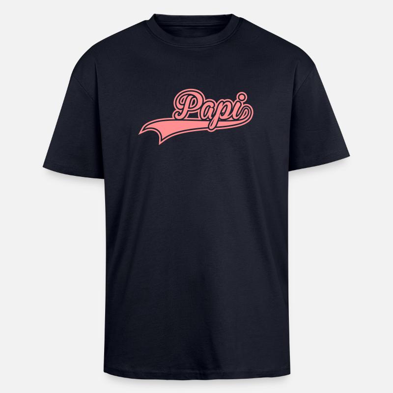 papi - Oversized Heavyweight Unisex T-Shirt - French Navy