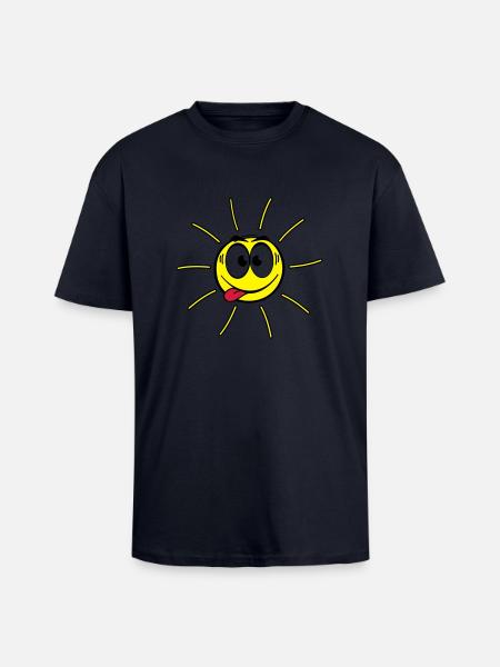 Gesicht - Sonne - Oversized Heavyweight Unisex T-Shirt - French Navy