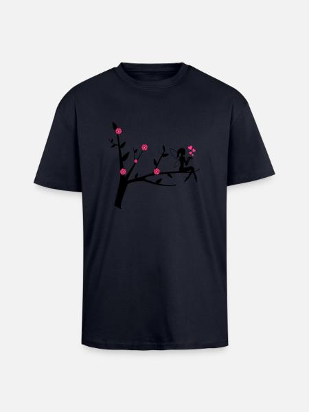 elfe_002 - T-shirt unisexe oversize épais - bleu marine