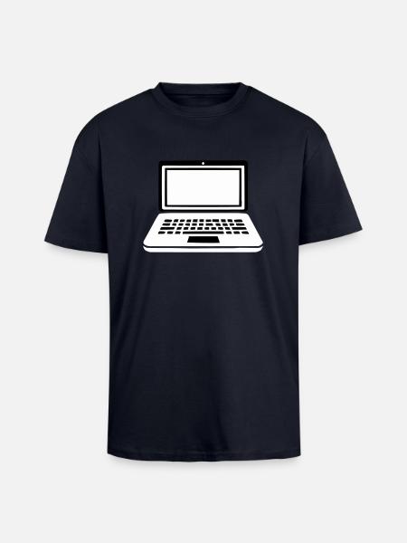 laptop - Oversized Heavyweight Unisex T-Shirt - French Navy