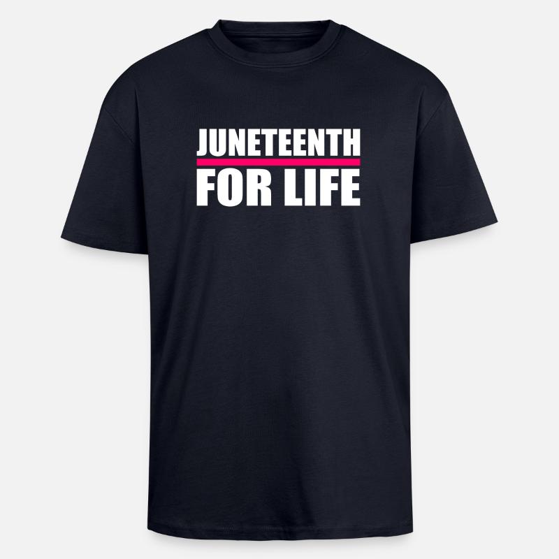 juneteenth - Oversized Heavyweight Unisex T-Shirt - French Navy
