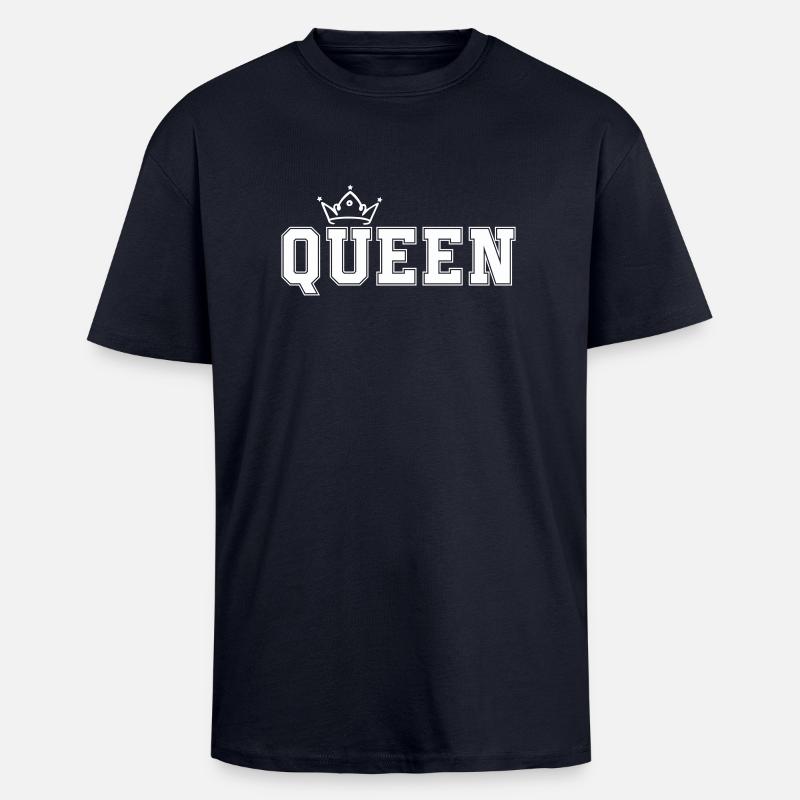 queen - Oversized Heavyweight Unisex T-Shirt - French Navy