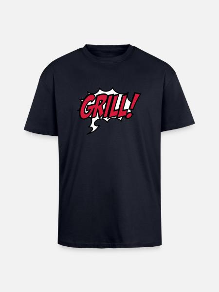 grilling - Unisex Oversized Heavyweight T-shirt - french navy