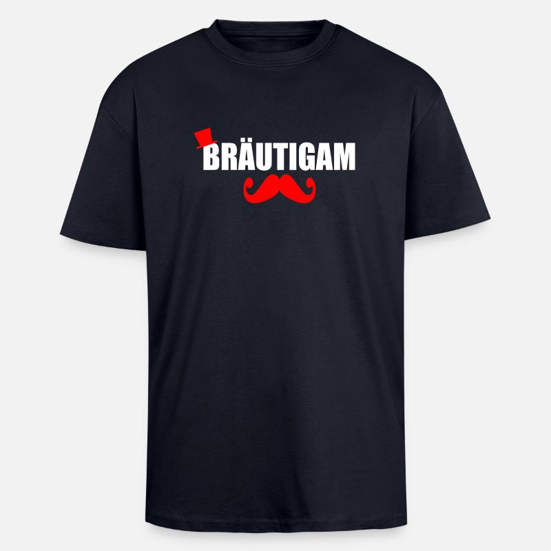 Bräutigam - Oversized Heavyweight Unisex T-Shirt - French Navy