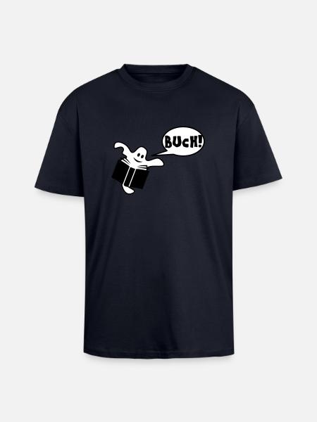 Buch - Oversized Heavyweight Unisex T-Shirt - French Navy