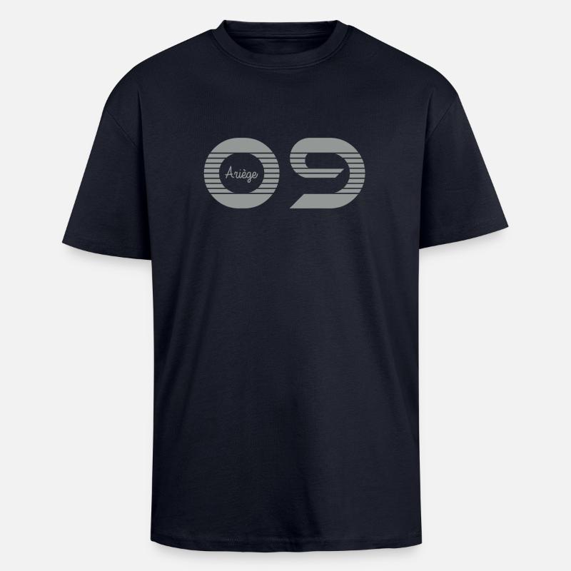 Midi Pyrénées Ariège 09 - T-shirt unisexe oversize épais - bleu marine