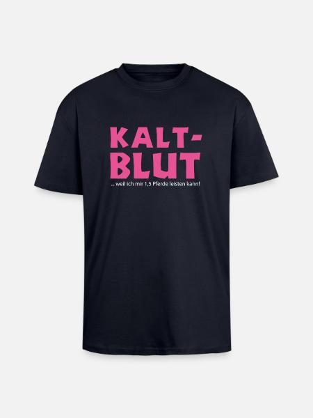 Kaltblut =1,5_Pferde-2 - Oversized Heavyweight Unisex T-Shirt - French Navy