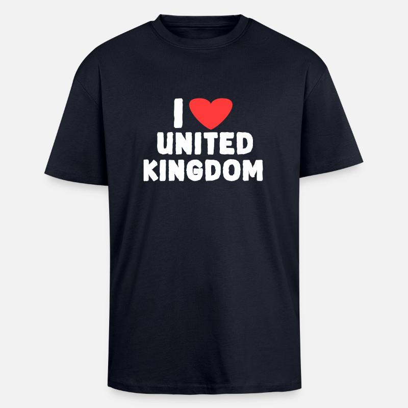 J’adore le royaume royal - T-shirt unisexe oversize épais - bleu marine