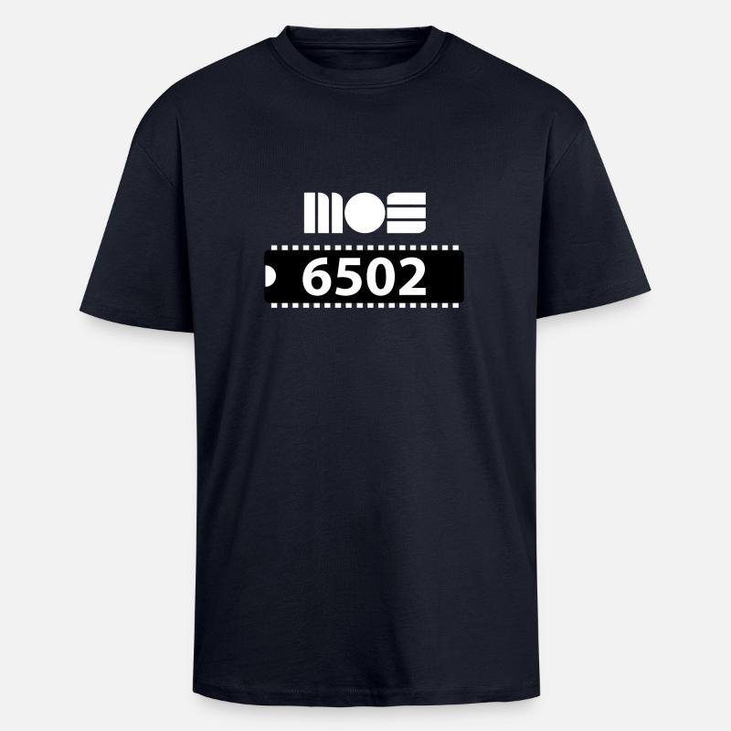 MOS 6502 CPU Nerd - Oversized Heavyweight Unisex T-Shirt - French Navy